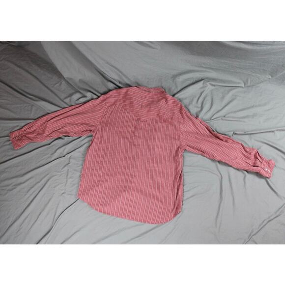 Scully Western Shirt L Mens Pink Stripes Pearl Snaps Cowboy Rockabilly Rodeo VTG - Picture 2 of 7